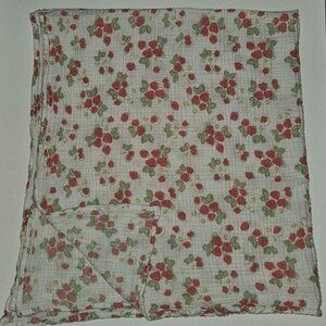 Hudson Baby HB Strawberry Print Muslin 100% Cotton Swaddle Blanket Baby Lovey